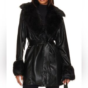 Show Me Your MuMu Faux Fur Trimmed Coat